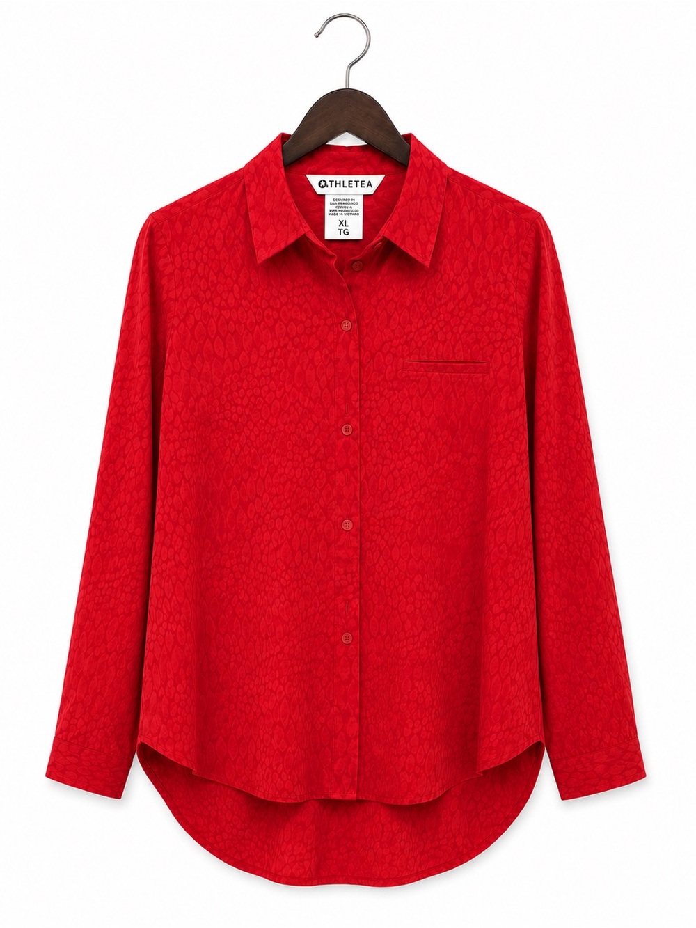 ATHLETA RED URBANITE BUTTON UP TO